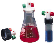 Mininert valves for vials