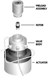 exploded view of valco valve