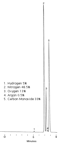 permanent gases chromatogram