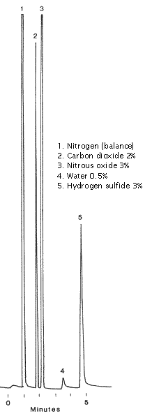 gas mixture chromatogram