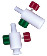 Mininert valves for syringes